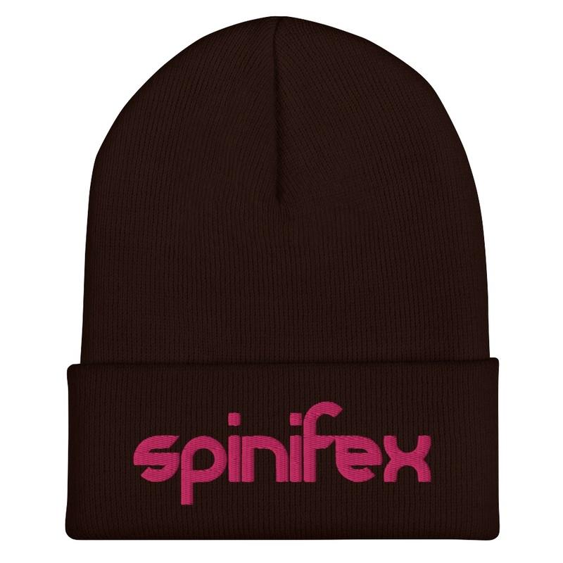 SPINIFEX beanie (flamingo text)